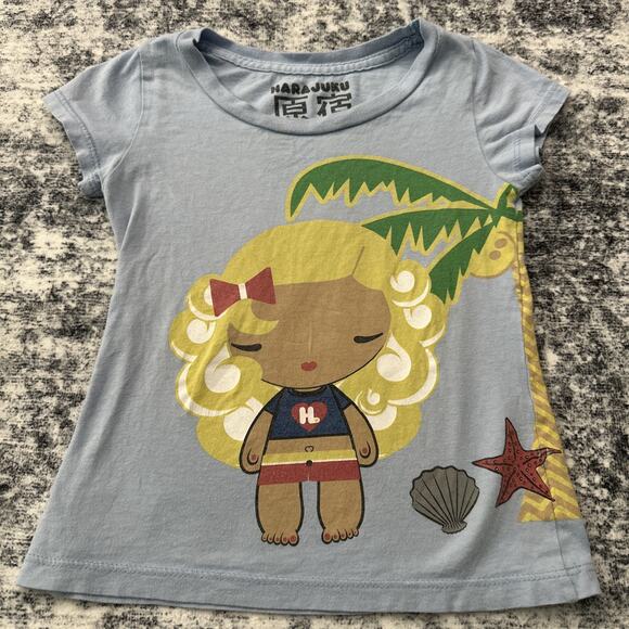 4T Gwen Stefani Harajuku Lovers No Doubt VTG Shirt Beach Y2K Blue Toddler Tee - Picture 1 of 6